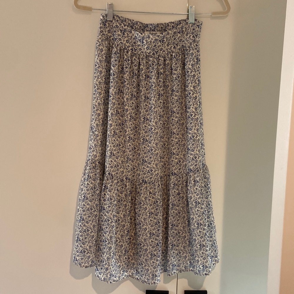 Madewell flowered midi skirt